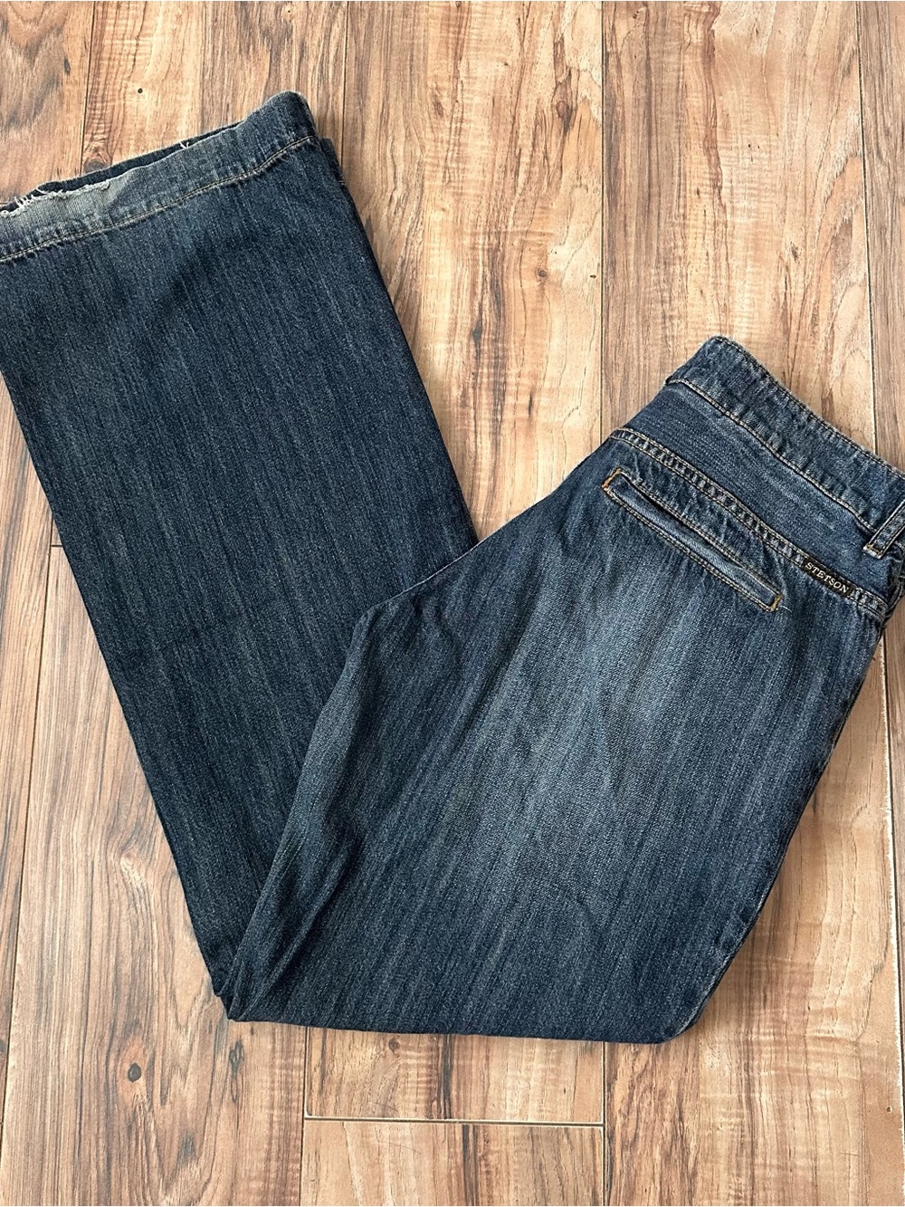 Stetson Women's Indigo Flare Trouser Wide-Leg Jeans 12 Long x 35